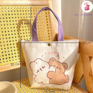 Túi Vải Canvas Họa Tiết Thú Cưng Đáng Yêu MEILI STORE