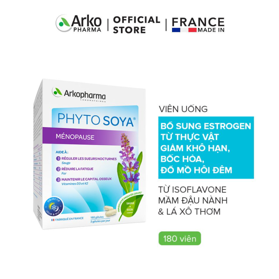 Ảnh Viên Uống Giảm Triệu Tiền Mãn Kinh Phytosoya Ménopause Ngày Và Đêm, Giảm Bốc Hỏa, Mất Ngủ, Cân Bằng Nội Tiết. 1