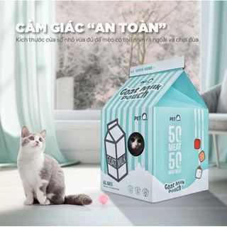Đồ chơi Nhà giấy carton cào móng PetQ cho mèo