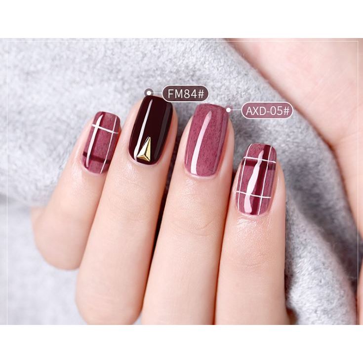 Sơn gel AS mẫu chai đỏ nhọn mã sơn lông AXD 9 chai 15ml siêu HOT siêu xịn