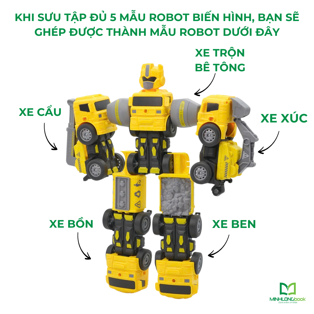 Ảnh Đồ Chơi DUKA - Robot Biến Hình Các Loại Xe Công Trình Xây Dựng 1