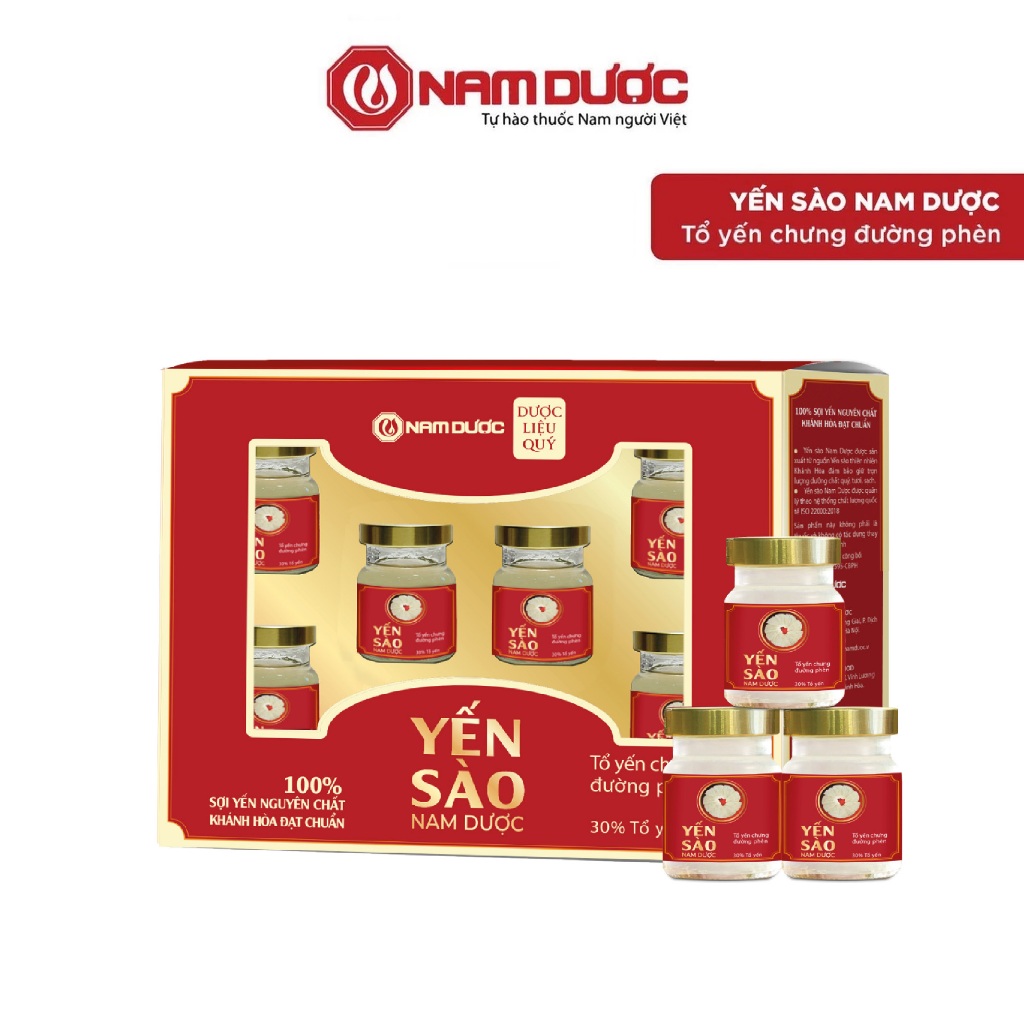 Ảnh Yến sào Nam Dược Set 6 lọ x 70ml tổ yến chưng đường phèn, có túi xách kèm theo 1
