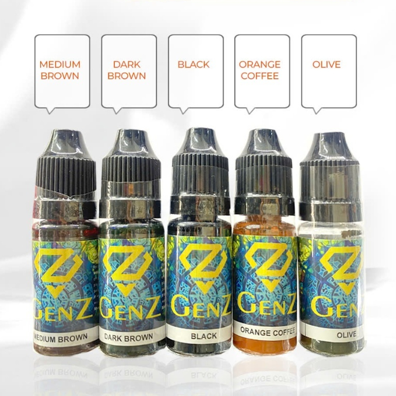 PXTM Mực Trợ Nền Mực GenZ Mực Bong Đậm Dùng Cho Môi,Mày Phun Xăm Thẩm Mỹ, mực phun xăm_chai full 10ml, chai chiết 5ml