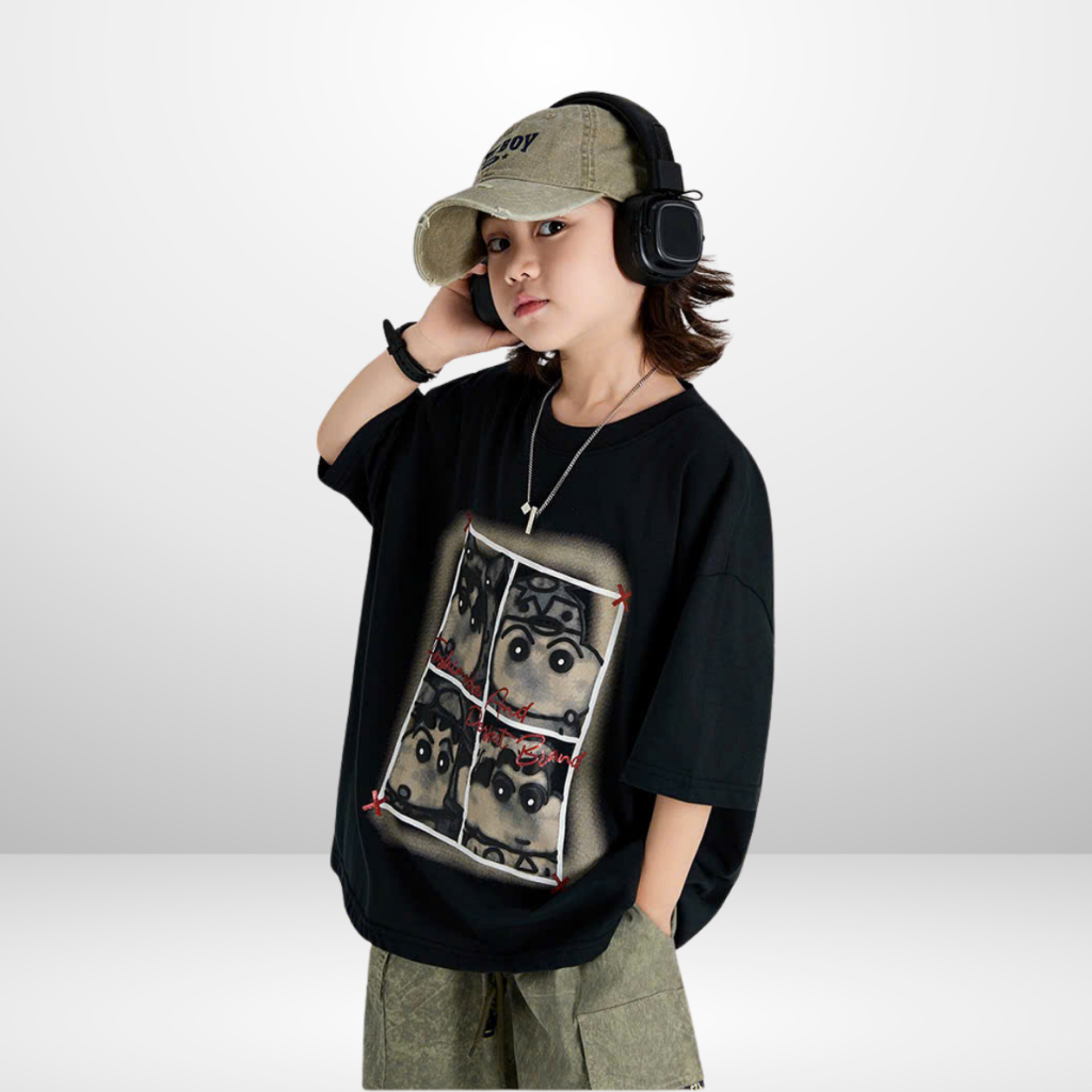 Áo Thun Ngắn Tay Mùa Hè Cho Bé Trai, Bé Gái In Hình Năng Động, Cổ Tròn B639 | JJ Kids Fashion