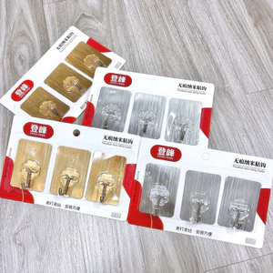 Combo 5 Vỉ 15 Móc Dính Tường Nhôm Chịu Lực.