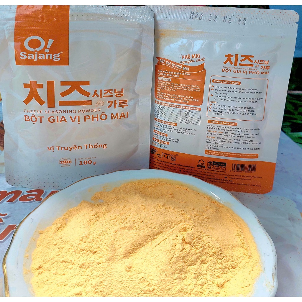 KoTokky nhân phô mai lắc phô mai ( 500g Tok nhân Phô mai+Bột Phô mai cao cấp Osajang 100g)