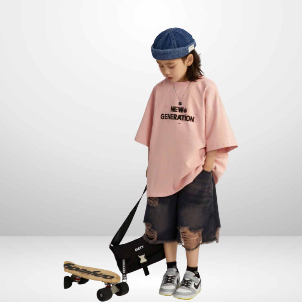 Áo Thun Trẻ Em JJ Kids Fashion NEW GENERATION – Form Rộng Năng Động cho Bé 4–14 Tuổi B670