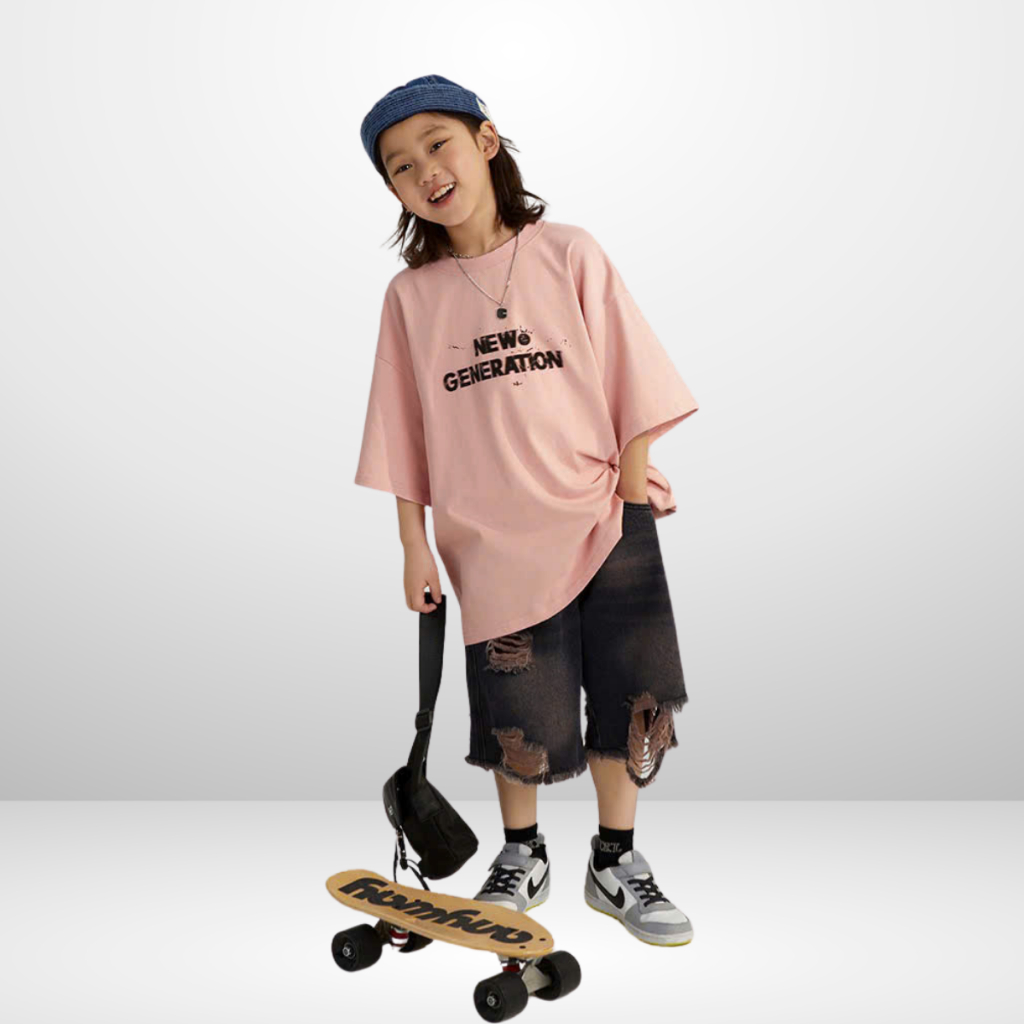 Áo Thun Trẻ Em JJ Kids Fashion NEW GENERATION – Form Rộng Năng Động cho Bé 4–14 Tuổi B670