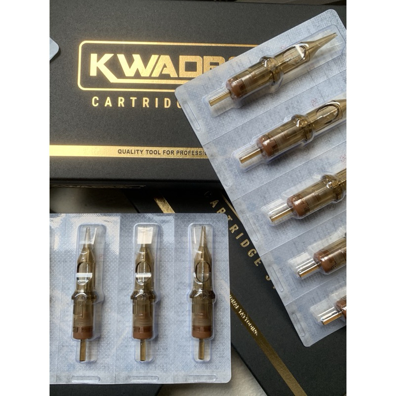 Kim Pen KWADRON Nâu Chính Hãng – Hộp 20 Kim Siêu Bén, Tương Thích Máy Pen Phun Xăm Thẩm Mỹ | DCPX Hoàng Anh