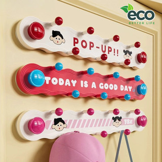 Thanh móc treo đa năng hút chân không ECO họa tiết dễ thương, Móc treo đồ nhà tắm, nhà bếp tiện lợi