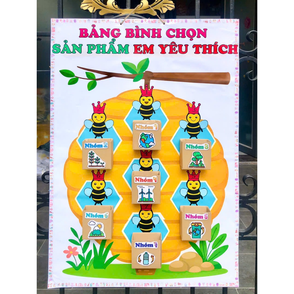 BẢNG BÌNH CHỌN – GIÚP BÉ LAN TOẢ THÔNG ĐIỆP XANH NGAY TRONG LỚP HỌC 🍀🐝