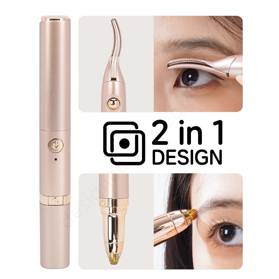 Ảnh Máy uốn mi nhiệt Lescolton phiên bản 2025 thiết kế 2 trong 1 làm dụng cụ uốn mi và chải mi để định hình mi đẹp hơn 2