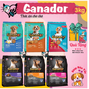 Hạt Cho Chó Ganador Premium 3kg Nhiều Dinh Dưỡng Phát Triển Trí Não Bảo Vệ Sức Khỏe