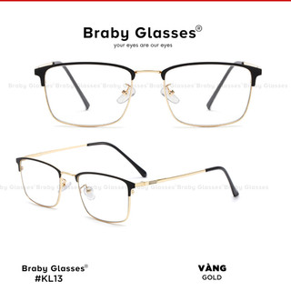Gọng kính lão đọc sách viễn thị Braby Glasses cho người lớn tuổi Kkim loại cao cấp chắc chắn KL13
