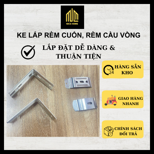 Bộ ke lắp rèm cuốn, rèm cầu vòng dễ dàng và tiện lợi, chịu lực tốt ...