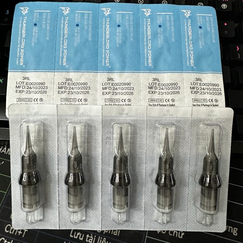 Kim Pen Thunder Đen Chính Hãng – Dùng Cho Máy Pen, Kim Phun Xăm Biomaser Đen Cao Cấp