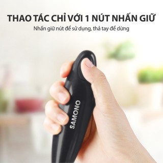 (BH 1 năm) Máy tạo bọt cà phê Samono SW-MFB11 đen, cầm tay không dây, dùng pin tiện lợi sử dụng máy đánh trứng đánh bọt