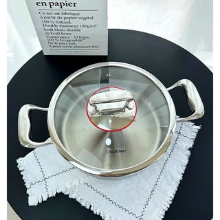 Nồi Lẩu Chia Ngăn Chockmen Kèm Nắp Dùng Tất Cả Bếp, Nồi 2 Ngăn Ăn Lẩu Inox Cao Cấp
