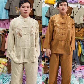 Thêu Rồng LTụ Nam Vải ẤnĐộ # Đồ Bộ Nam #