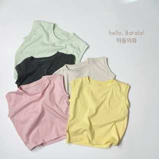 Áo BA LỖ COTTON  cho bé Batala kids, ÁO SÁT NÁCH 5 MÀU cho bé trai bé gái chất liệu cotton 2 chiều phong cách Hàn Quố