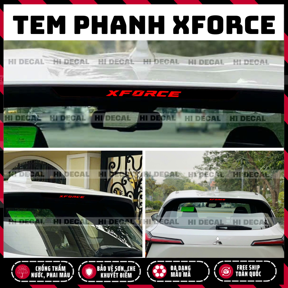 Tem dán đèn Xforce, decal đèn Xforce | Tem Logo stick trang trí cao cấp chống thấm nước bảo vệ đèn