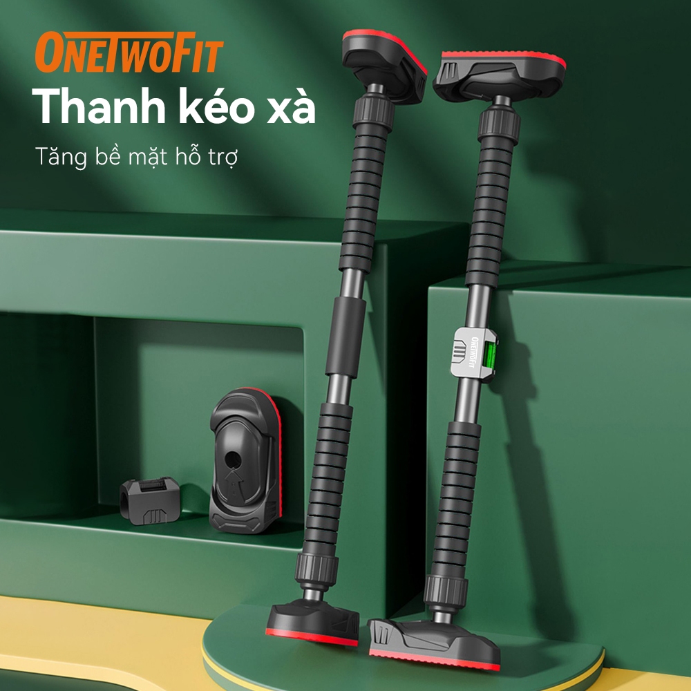 Ảnh OneTwoFit Xà đơn gắn cửa treo tường, Thanh xà gắn tường đa năng Có thể thu gọn 70-160cm, tải trọng tối đa 200KG 1
