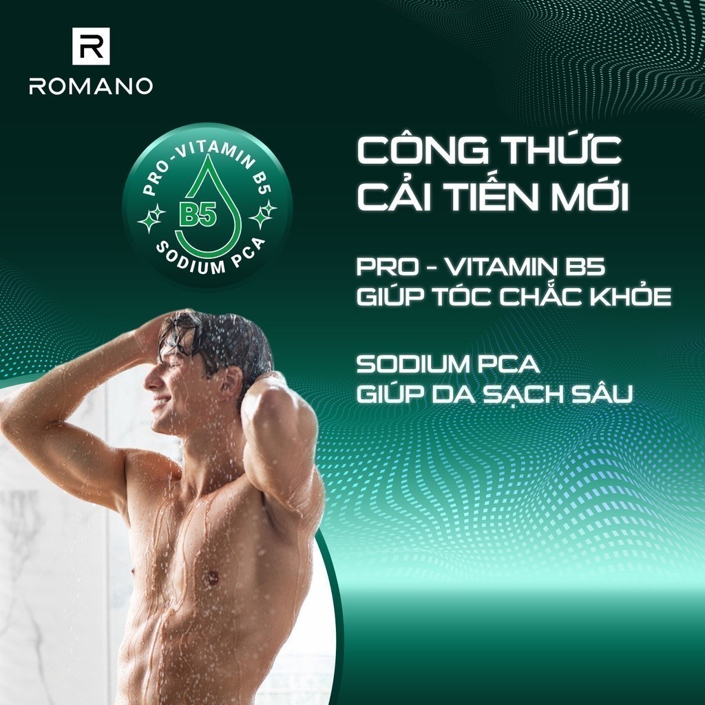 Tắm gội cho nam Romano 2in1 hương Nước hoa / Gen Z 650g / 610g / 900g chai - Live stream