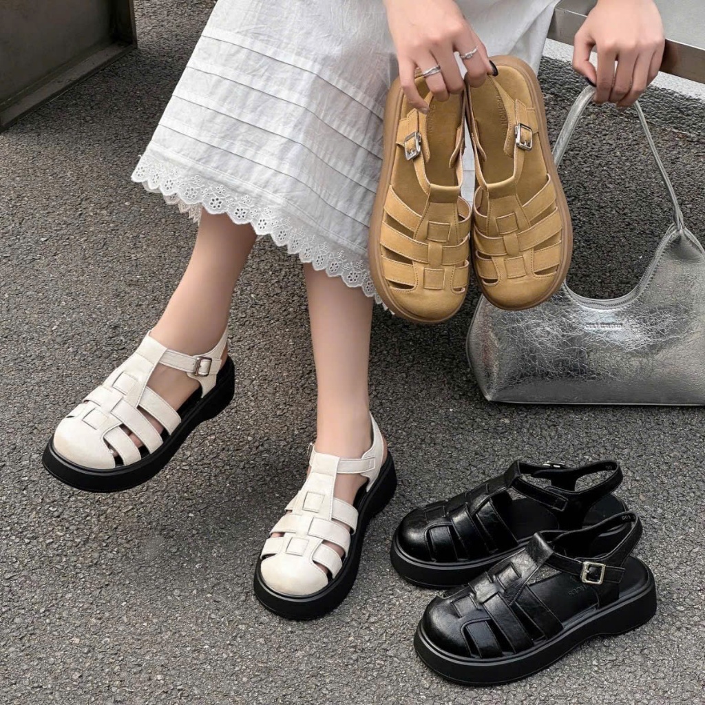 GIÀY SANDAL RỌ NỮ ĐẾ BẰNG CAO 5CM 1780 FULBOX | Shopee Việt Nam