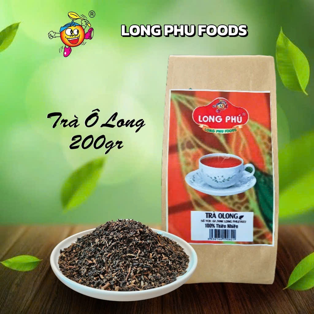 Trà Ô Long Túi Nâu Long Phú Gói 200gr - Nguyên Liệu Trà Sữa, Nước Trà, Thơm Lâu, Đậm Vị