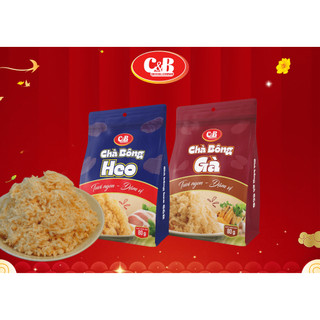 COMBO CHÀ BÔNG HEO VÀ GÀ C&B GÓI 80G