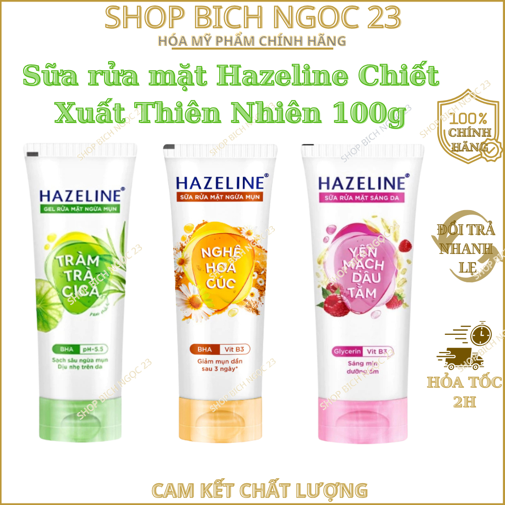 Gel rửa mặt Hazeline Chiết Xuất Thiên Nhiên 100g
