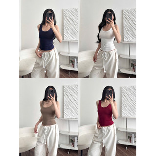 Áo ba lỗ cổ khoét sâu basic đơn giản dễ phối đồ ( 00A2 )- MYHANH.GU