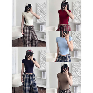 Áo thun babytee cổ tròn tay ngắn from sát ôm sát ( 00A8)- MYHANH.GU