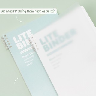 KLONG - Sổ Caro Còng Nhựa 2 đầu Lite Binder B5 - Bìa nhựa PP 120 trang - MS 806