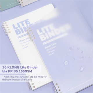 KLONG - Sổ Line còng nhựa 2 đầu Lite Binder B5 - Bìa nhựa PP 120 trang - MS 807