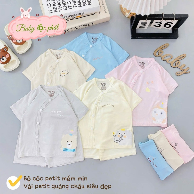 ( LPCT 15 Mềm Mát, Chất PETIT, Rẻ) Bộ Cộc Tay Thun Lạnh Cho Bé Yêu Từ 0-9m