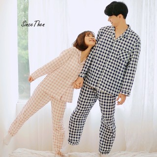 Đồ ngủ đôi đẹp caro vải Thô Nhật, đồ ngủ đôi Kute (Kèm ảnh cận vải) - Since Then