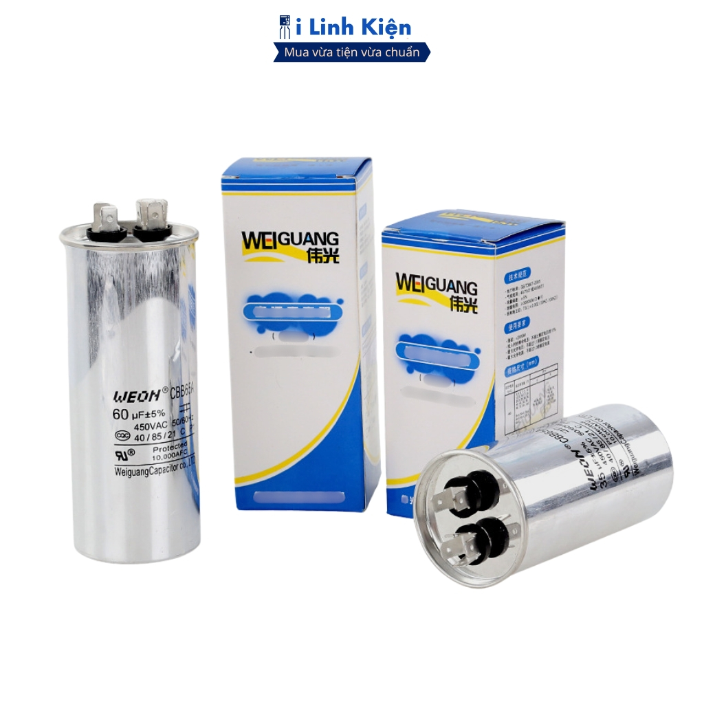 Tụ điều hòa 20uF 25uF 30uF 35uF 40uF 45uF 50uF 450V chính hãng ilinhkien
