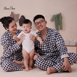 Đồ ngủ đôi đẹp caro vải Thô Nhật, đồ ngủ đôi Kute (Kèm ảnh cận vải) - Since Then