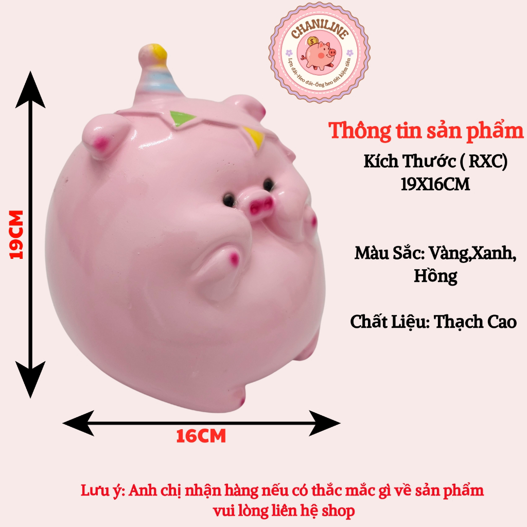 Heo Đất Lợn Đất Heo party sinh nhật lỗ tròn đáng yêu Ống heo tiết kiệm tiền,trang trí,quà tặng