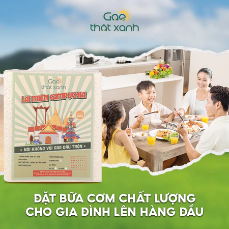10kg Gạo Lài Miên Campuchia Lúa Mùa 6 Tháng – Xốp Cơm, Đậm Đà, Ráo Cơm, Gạo Thuần Không Đấu Trộn