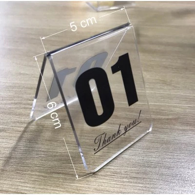 Combo 10 số để bàn mica quán cà phê, trà sữa IN UV