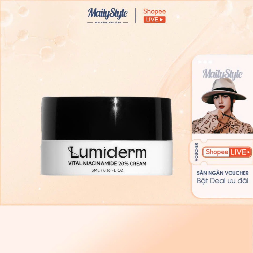 E67_ [SIZE MINI] Kem dưỡng Lumiderm vital niacinamide 20% cream hũ 5ml (Vỏ trắng) giá tốt