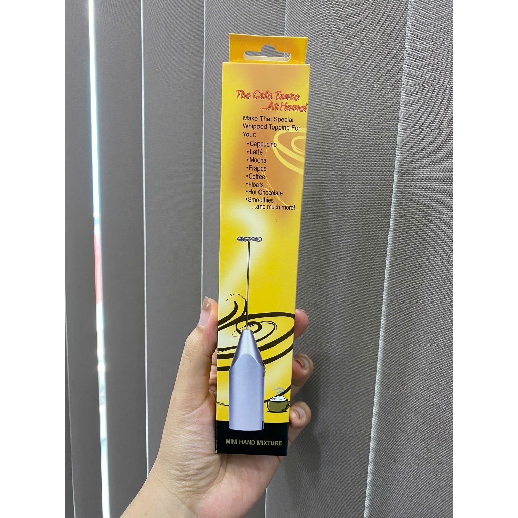 Máy Khuấy Màu Mini Cầm Tay Dùng Pin / Máy đánh trứng cầm tay mini - cánh khuấy lò xò