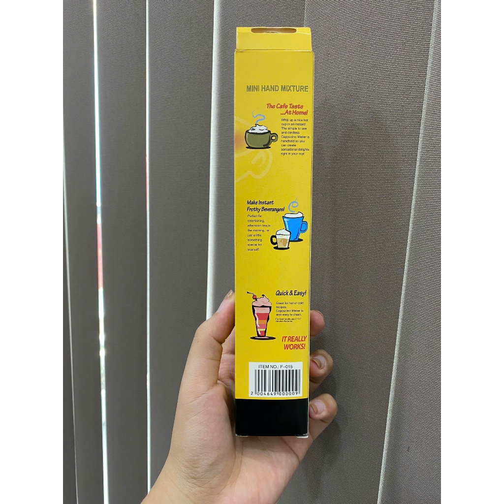 Máy Khuấy Màu Mini Cầm Tay Dùng Pin / Máy đánh trứng cầm tay mini - cánh khuấy lò xò