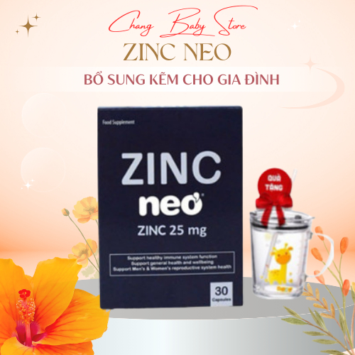 Kẽm viên hữu cơ Zinc Neo tăng đề kháng hộp 30 viên
