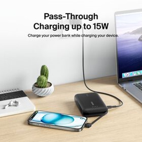 Pin sạc dự phòng Belkin Boost Charge dung lượng 10.000 mAh, sạc nhanh 20W PD kèm cáp USB-C bảo hành 2 năm | BigBuy360 - bigbuy360.vn