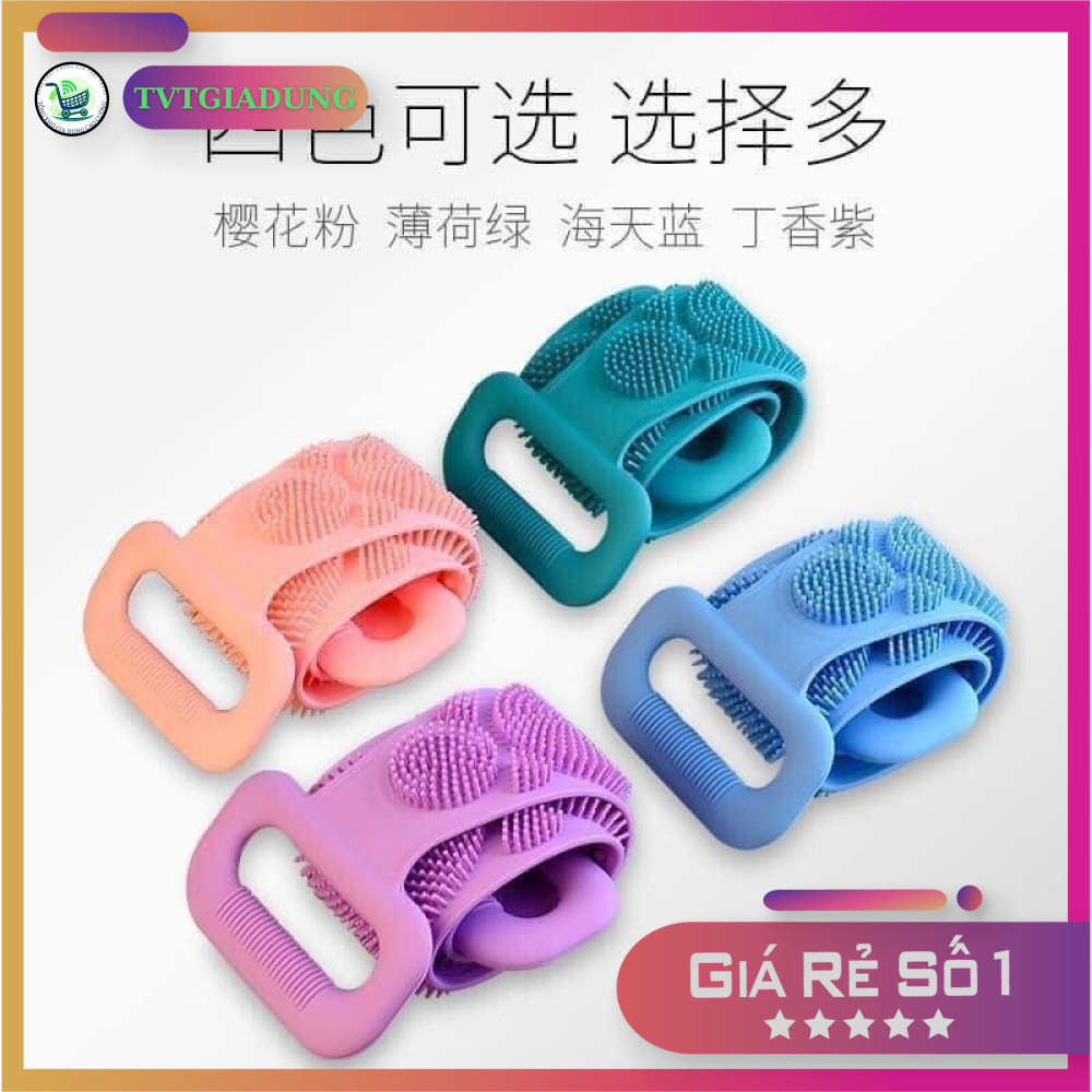 Dây Cọ Lưng Silicon 2 mặt, Chà lưng tạo bọt Hàng loại 1