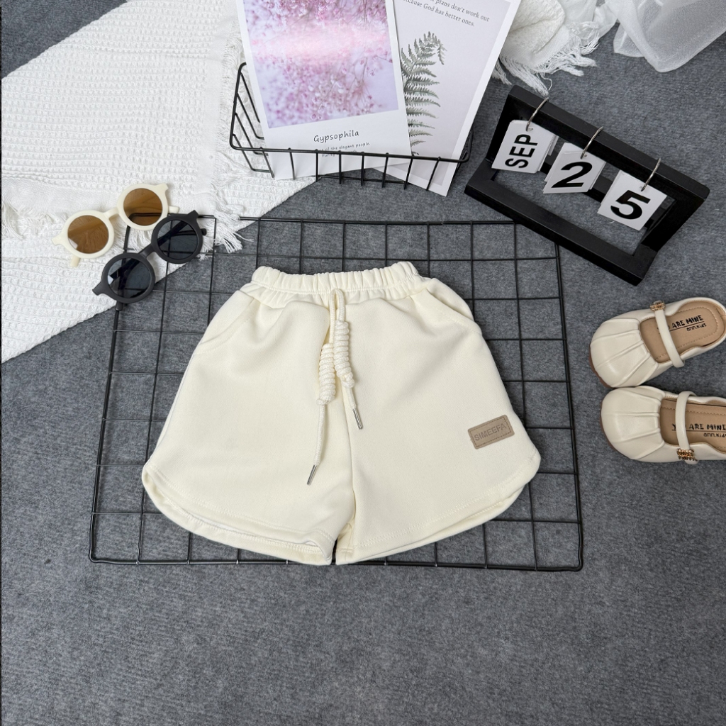 Ảnh Quần Short Bé Gái Vải Nỉ 2 Da Chất Lượng Cao, Form Cực Yêu SIMEEFA, Quần Short Bé Gái- PiBo Store-QSN 3