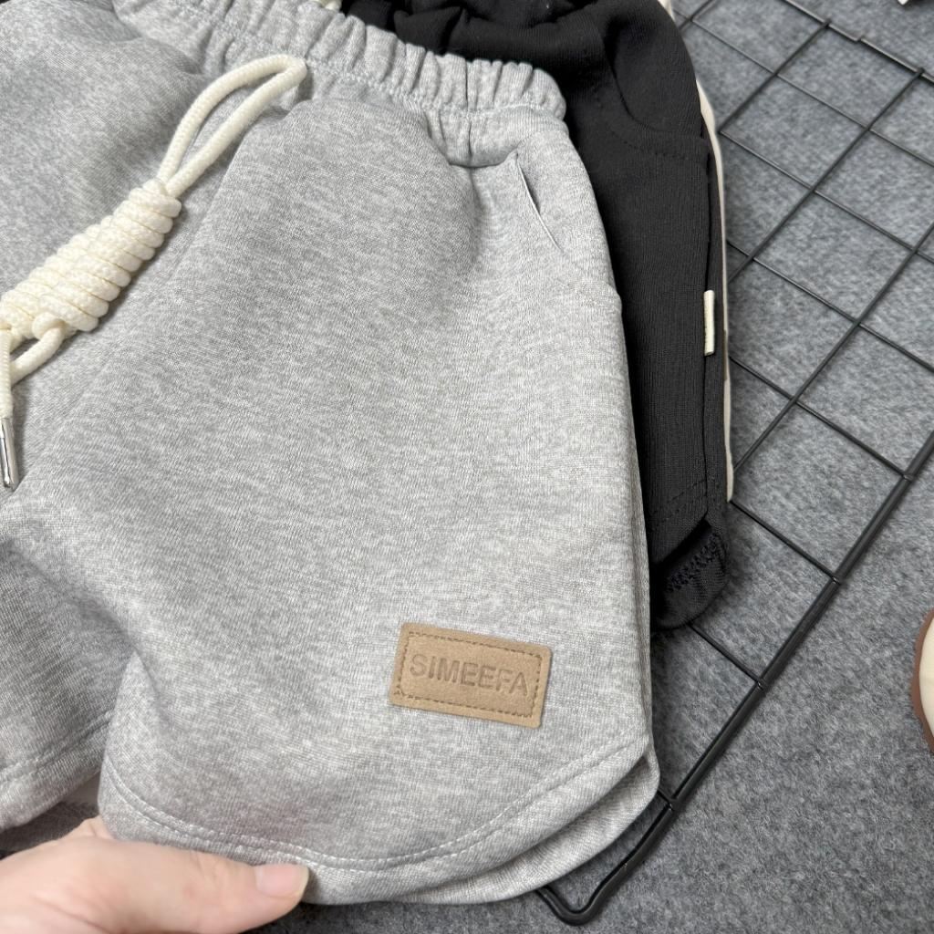 Ảnh Quần Short Bé Gái Vải Nỉ 2 Da Chất Lượng Cao, Form Cực Yêu SIMEEFA, Quần Short Bé Gái- PiBo Store-QSN 2